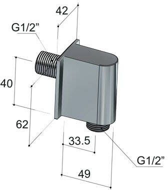 Hotbath Mate M516 wandsteun ABS chroom