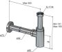 Hotbath Pal P035 wastafel sifon rond chroom - Thumbnail 2