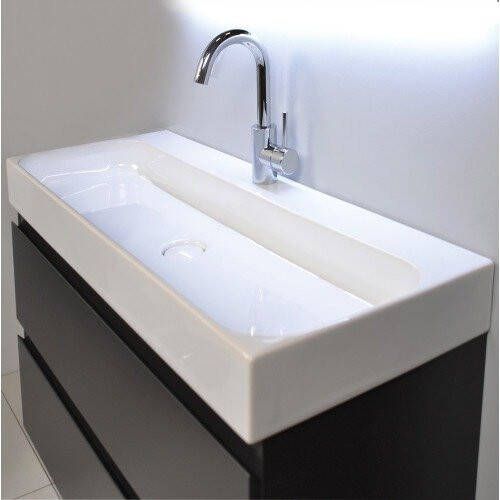 Ink Unit 80 cm mat Antraciet badkamermeubel greeploos