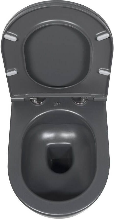 Isvea Infinity hangend randloos toilet 36 5x53 antraciet