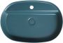 Isvea Infinity ovale opzetwastafel 60x40 cm mat groen petrol - Thumbnail 2