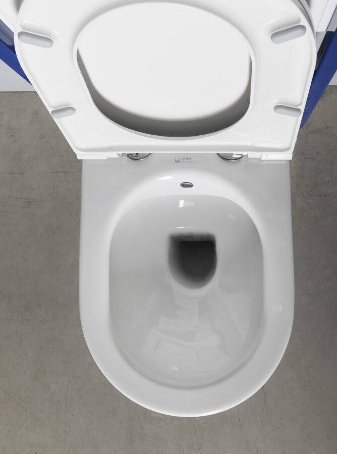 Isvea Infinity randloos hangtoilet met bidet glans wit