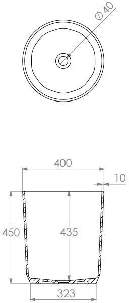 JEE-O Bloom waskom 40 mat wit