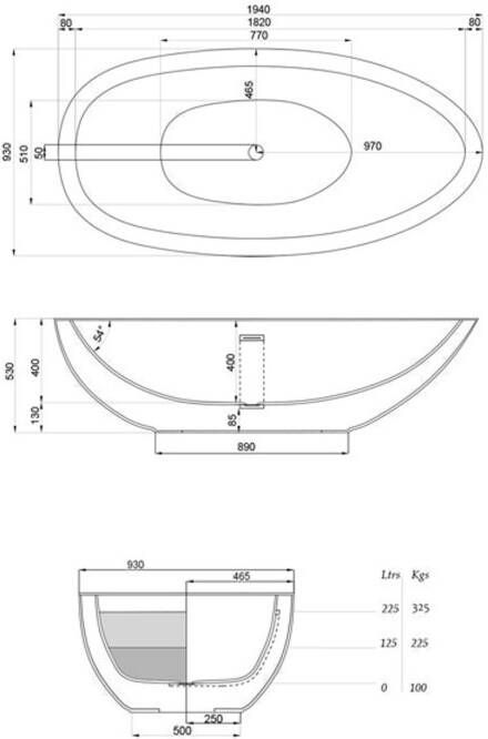 JEE-O Pure Elaine vrijstaand bad 195x93 mat wit