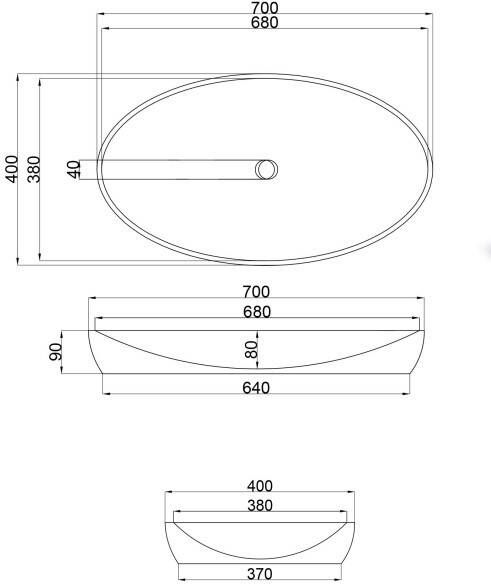 JEE-O Pure Maya waskom 79x40 mat wit