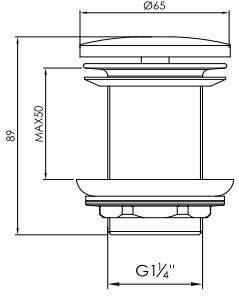JEE-O ronde afvoerplug structuur zwart