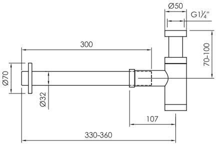 JEE-O sifon structuur zwart