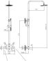 JEE-O Slimline opbouw regendouche met thermostaat en handdouche mat goud - Thumbnail 2