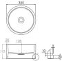 JEE-O Soho lage waskom 35 mat wit - Thumbnail 2
