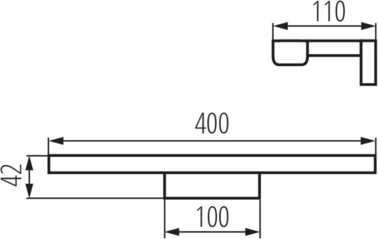 Kanlux Asten LED 8W spiegel verlichting 40 chroom