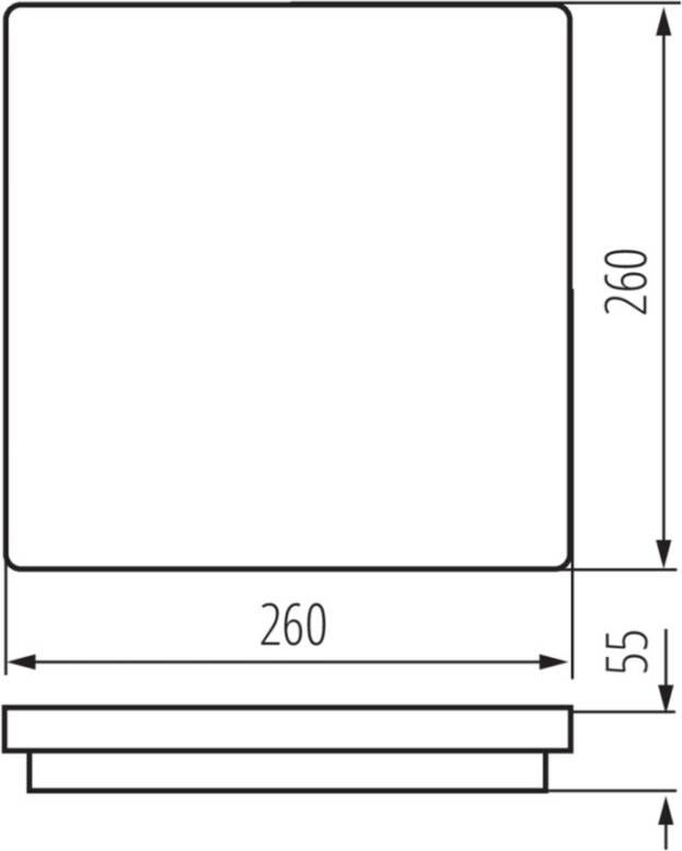 Kanlux Beno plafond 24W LED licht 26x26 grafiet Vierkant