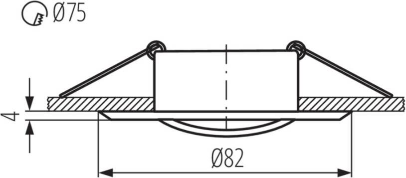 Kanlux Luto draaibare plafond inbouw LED lamp 50W 12V mat zwart