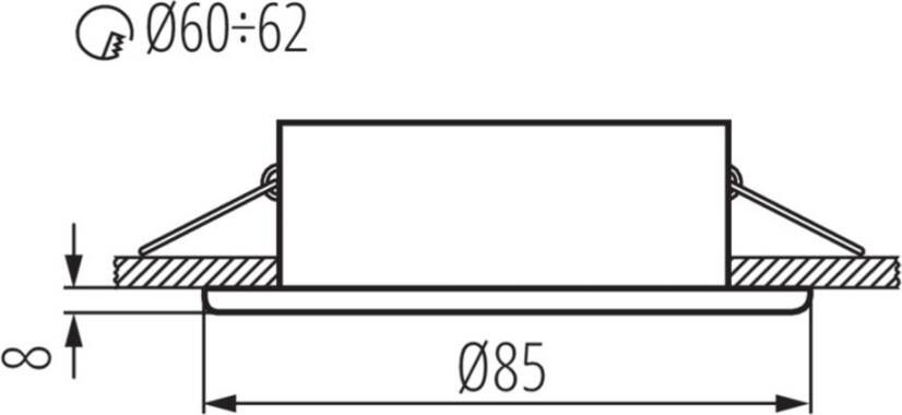 Kanlux Marin plafond inbouw lamp 35W 12V mat zwart