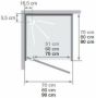 Kinedo Kineprime complete douchecabine 18 cm douchebak 90x90 cm chroom - Thumbnail 3