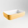 Mondiaz Arvo waskom 55x38x13cm rechthoek opbouw Solid Surface Ocher Talc M80179OcherTalc - Thumbnail 3