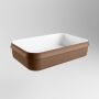 Mondiaz Arvo waskom 55x38x13cm rechthoek opbouw Solid Surface Rust Talc M80179RustTalc - Thumbnail 3