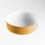 Mondiaz Coss waskom 36x36x13cm rond opbouw Solid Surface Ocher Talc M49901OcherTalc - Thumbnail 2