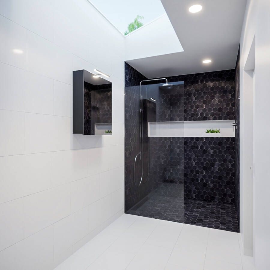 Mondiaz Cubb spiegelkast 60x70x16 dark grey 1 deur