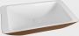 Mondiaz Topi waskom 59.5x34.5x10cm rechthoek opbouw Solid Surface Rust Talc M80180RustTalc - Thumbnail 2