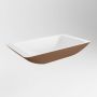 Mondiaz Topi waskom 59.5x34.5x10cm rechthoek opbouw Solid Surface Rust Talc M80180RustTalc - Thumbnail 3