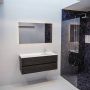 Mondiaz VICA Badkamermeubelset 120cm 2 lades wasbak Moon rechts 1 kraangat solid surface dark brown PC75341190 - Thumbnail 3