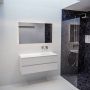 Mondiaz VICA Badkamermeubelset 120cm 2 lades wasbak Cloud rechts 0 kraangaten solid surface talc PC75341074 - Thumbnail 4