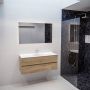 Mondiaz VICA Badkamermeubelset 120cm 2 lades wasbak Moon midden 1 kraangat solid surface washed oak PC75341196 - Thumbnail 3