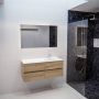 Mondiaz VICA Badkamermeubelset 120cm 4 lades wasbak Cloud rechts 1 kraangat solid surface washed oak PC75341290 - Thumbnail 3