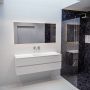 Mondiaz VICA Badkamermeubelset 150cm 2 lades wasbak Cloud midden 0 kraangaten solid surface talc PC75341088 - Thumbnail 4