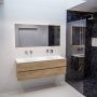 Mondiaz VICA Badkamermeubelset 150cm 2 lades wasbak Moon dubbel 0 kraangaten solid surface washed oak PC75341211 - Thumbnail 3