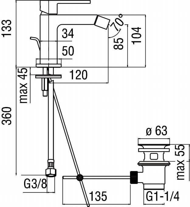 Neuer Be Nice Bidetkraan mat zwart
