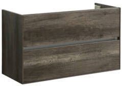 Neuer Compact badkamermeubel Compact Stone wastafel met kraangaten 100 century oak