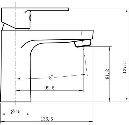 Neuer Cosmo wastafelmengkraan rond chroom