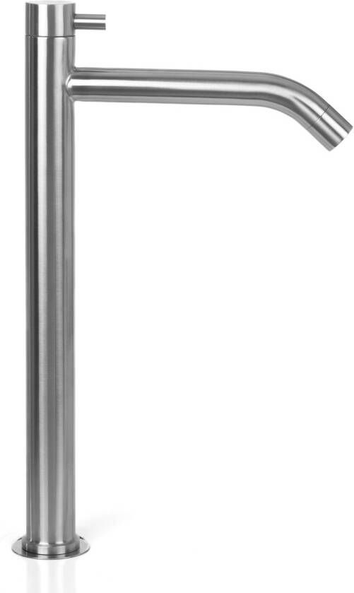 Neuer extra hoge fonteinkraan rond RVS