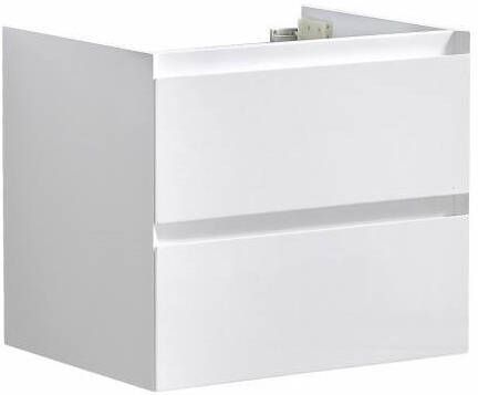 Neuer Infinity badkamermeubel Trend Stone wastafel met kraangat 60 glans wit