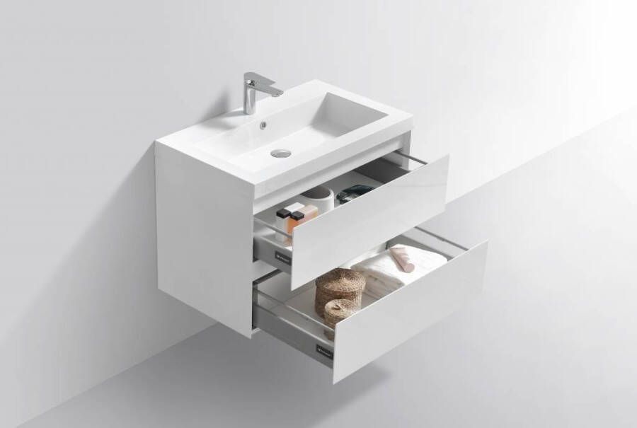 Neuer Infinity badkamermeubel Trendline wastafel 80 glans wit