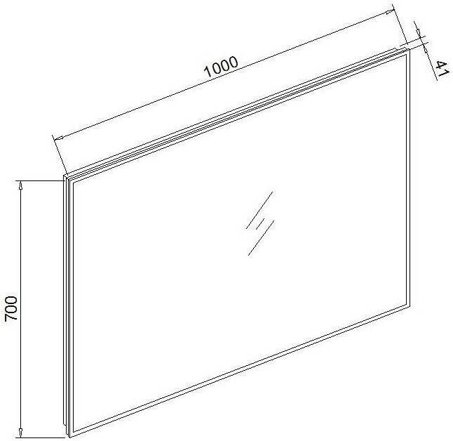 Neuer Infinity spiegel met verlichting en spiegelverwarming 100x70