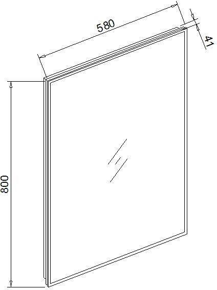 Neuer Infinity spiegel met verlichting en spiegelverwarming 60x80