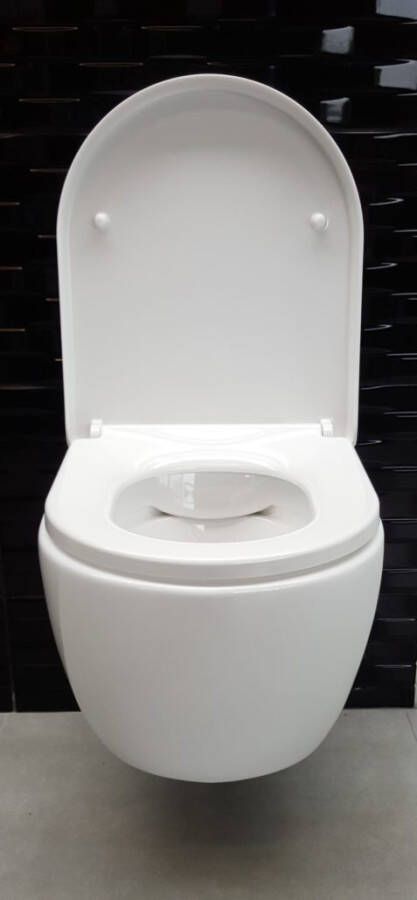 Neuer Leeds UP720 toiletset rimfree met softclose zitting 48 cm wit