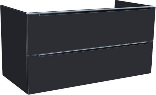 Neuer Senza badkamermeubel met Trendline wastafel met kraangaten 100 glans antraciet