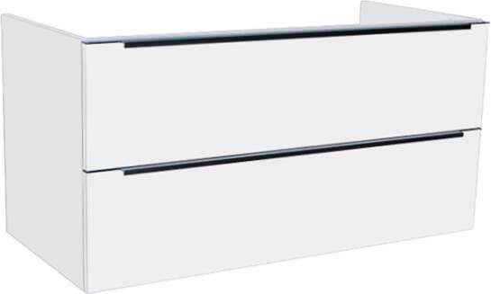 Neuer Senza badkamermeubel met Trendline wastafel met kraangaten 100 glans wit