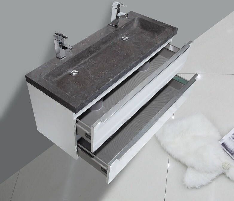 Neuer Senza badkamermeubel Trend Stone dubbele wastafel 120 glans wit