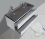 Neuer Senza badkamermeubel Trend Stone wastafel één kraangat 100 glans wit - Thumbnail 2
