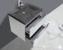 Neuer Senza badkamermeubel Trend Stone wastafel met kraangat 60 glans wit - Thumbnail 2