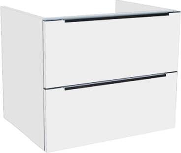 Neuer Senza badkamermeubel Trend Stone wastafel met kraangat 60 glans wit