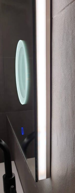 Neuer spiegel met scheerspiegel verlichting en spiegelverwarming 120x70