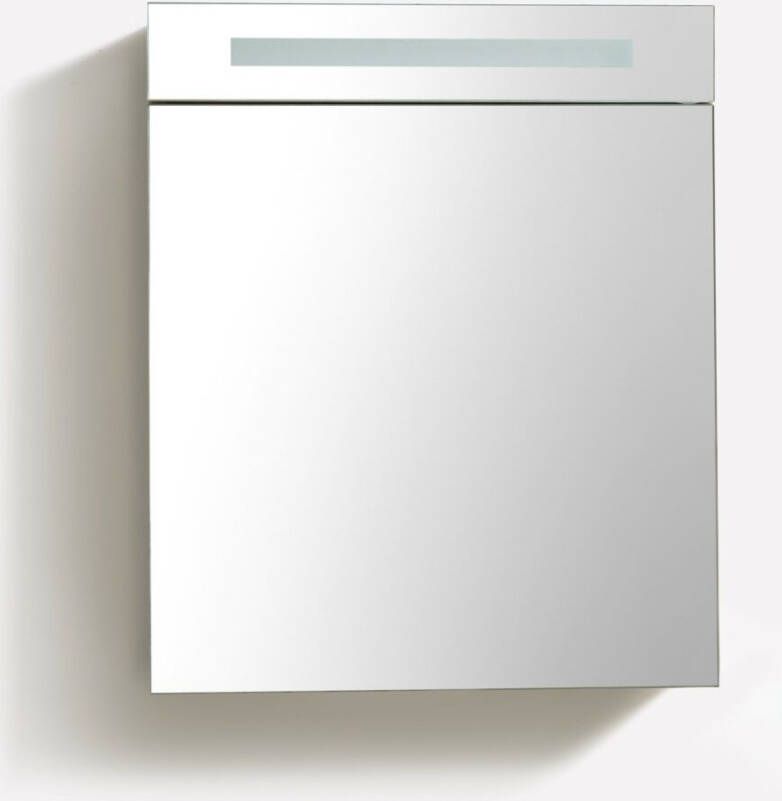 Neuer spiegelkast met verlichting links 60 light wood