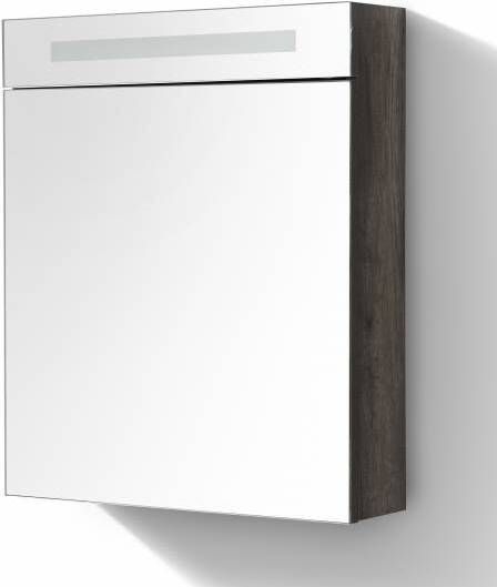 Neuer spiegelkast met verlichting rechts 60 century oak