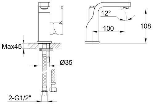 Neuer Style wastafelmengkraan chroom