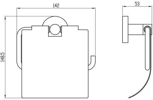 Neuer toiletrolhouder met klep chroom